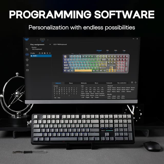 Detalle 2 de EPOMAKER Aula F108 wireless gaming keyboard