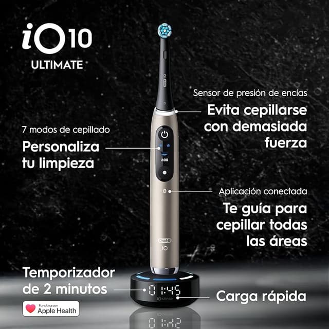 Thumbnail 6 de Oral-B iO10 Lunar Gold cepillo eléctrico 1 cabezal