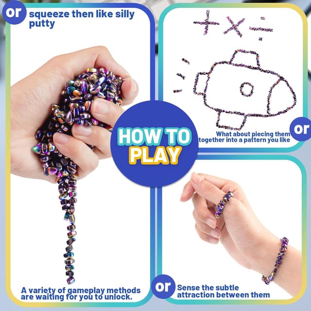 Detalle 2 de Chilvil 500pc Magnetic Fidget Toy 🧲