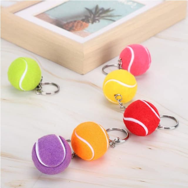 Detalle 2 de ZHAOYCSH Tennis Ball Keychain 10-Pack
