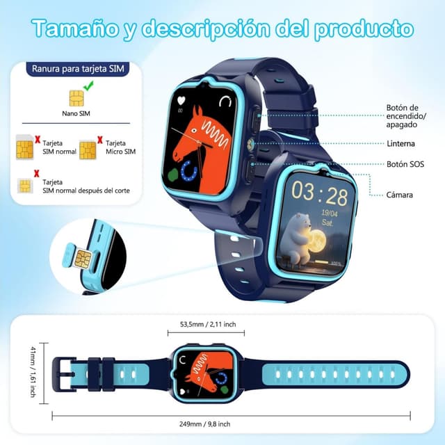Thumbnail 6 de IOWODO 4G Reloj Inteligente Niño con GPS
