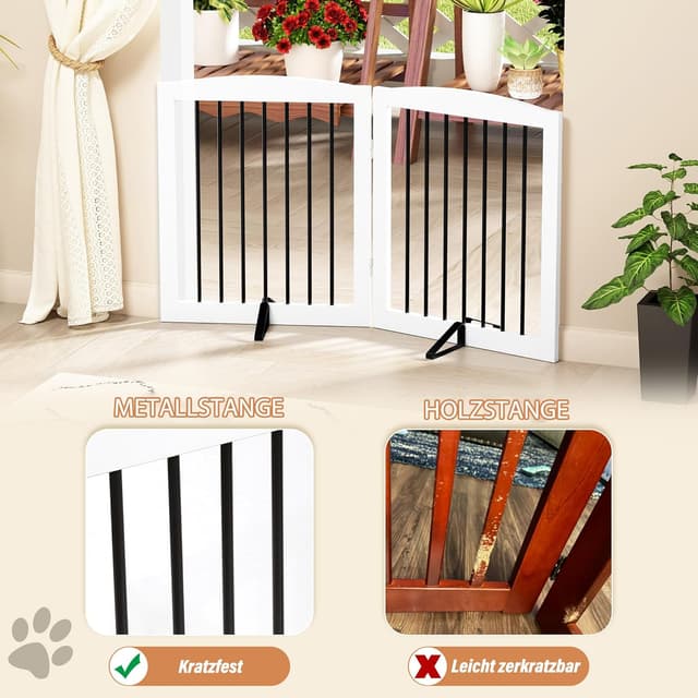 Detalle 2 de HOLTICO HunderAbsperrgitter Türgitter 2 Paneelen