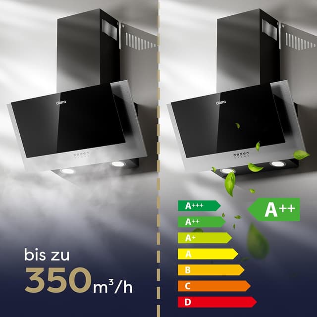 Thumbnail 6 de CIARRA CBCB6736C A++ Dunstabzugshaube (60 cm) Schräghaube, Umluft/Abluft bis 350 m³/h