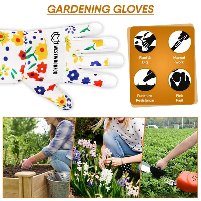 Thumbnail 5 de WESTWOOD FOX Leather Gardening Gloves Long Forearm