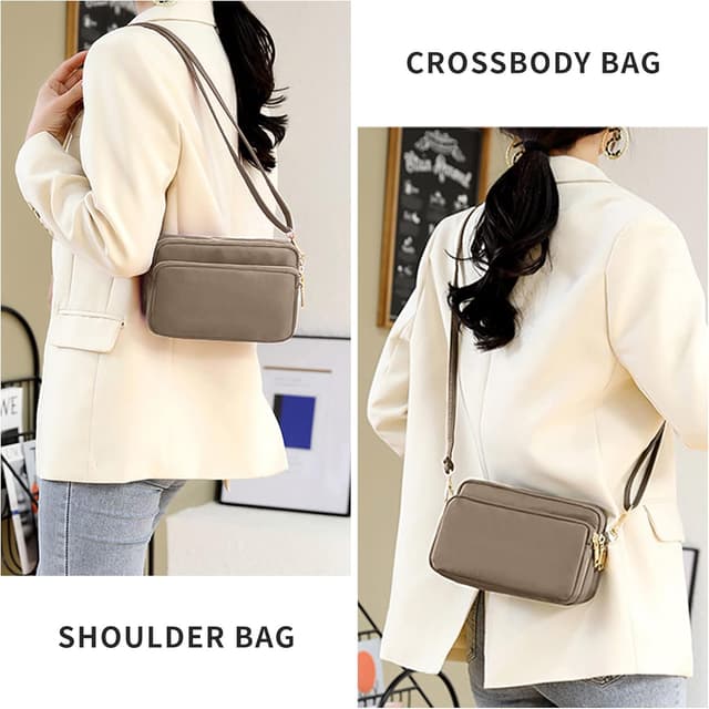 Detalle 2 de ModaZeal Small Crossbody Bag for Women – waterproof nylon multi-pocket phone bag