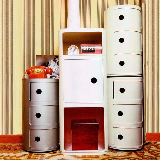 Thumbnail 1 de Kartell Componibili contenitore 2 elementi rosso, base tonda