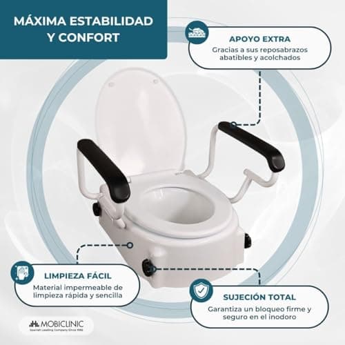 Thumbnail 4 de Mobiclinic® Elevador WC Adulto Tajo 19 cm Regulable 🦽