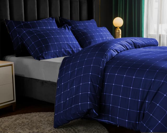 Detalle 2 de Lazzaro Double Duvet Set Premium Brushed Microfibre (Double) with Reversible Cover & Pillowcases
