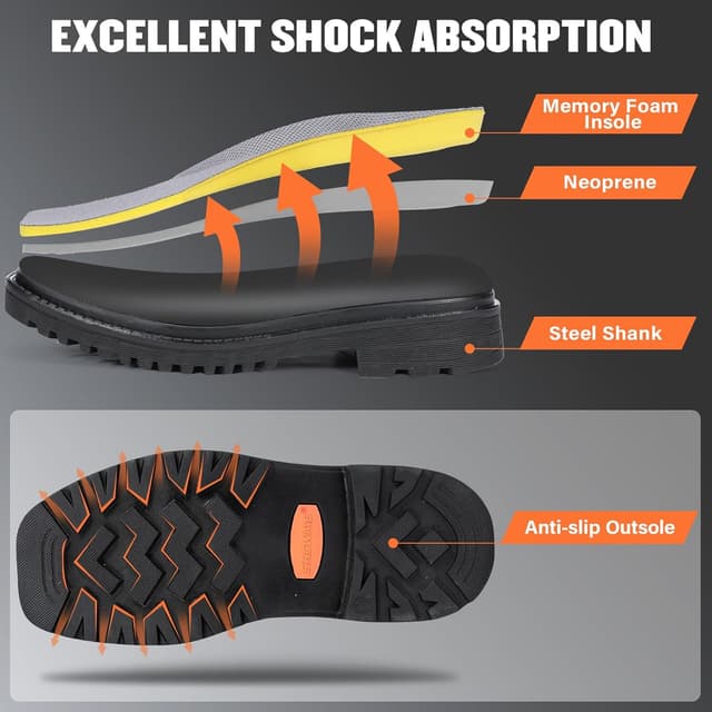 Thumbnail 5 de Showave Square Toe Rubber Boots for Men Waterproof Gardening Boots