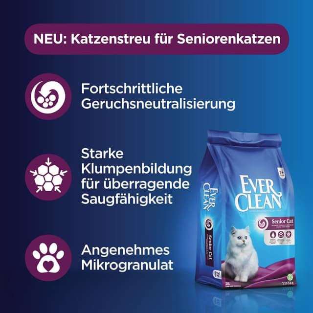 Detalle de Ever Clean Senior Cat Klumpstreu für Katzen – 20 l Beutel