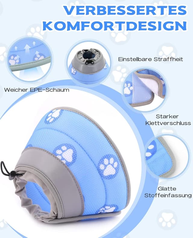 Detalle 2 de Supet Katzen Halskrause Blau Größe L