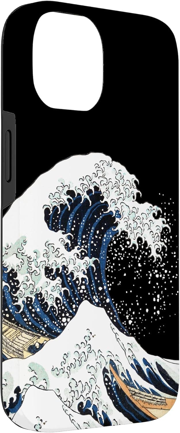 Detalle de Coque iPhone 14 La Grande Vague d’art japonais de Kanagawa (Hokusai) en polycarbonate + TPU