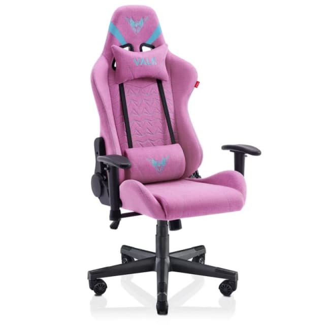 Detalle de Valk Nyx Silla Gaming tela rosa topacio