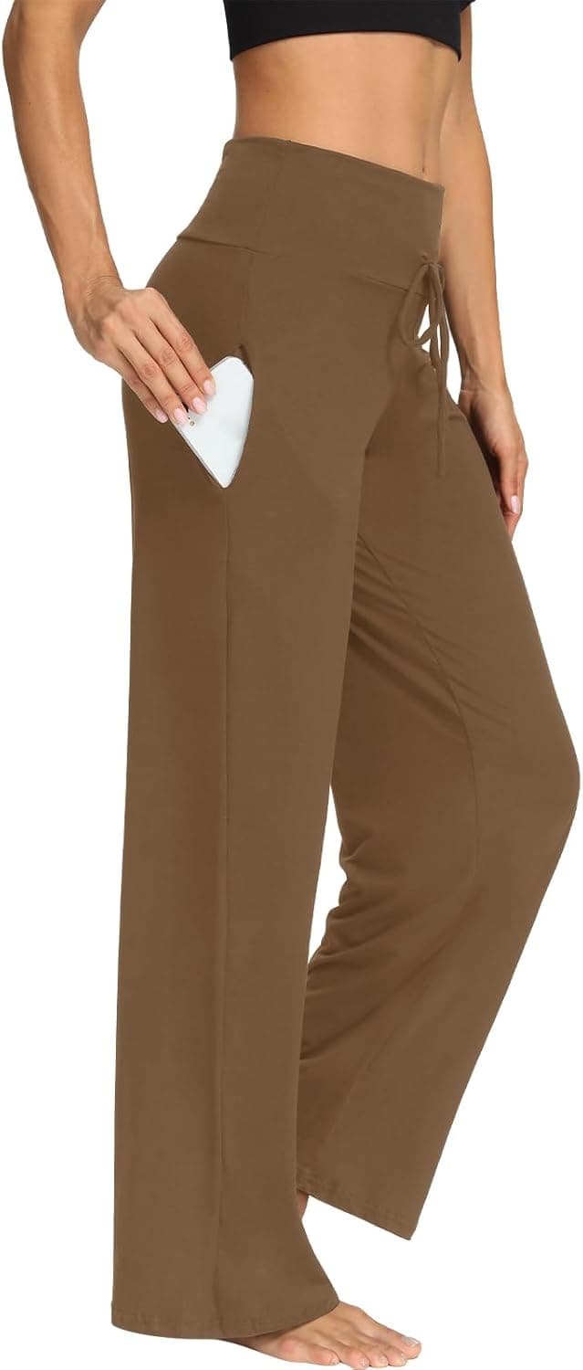 Thumbnail 6 de DDOBB women’s wide-leg yoga pants with pockets, high waist stretch and tummy control