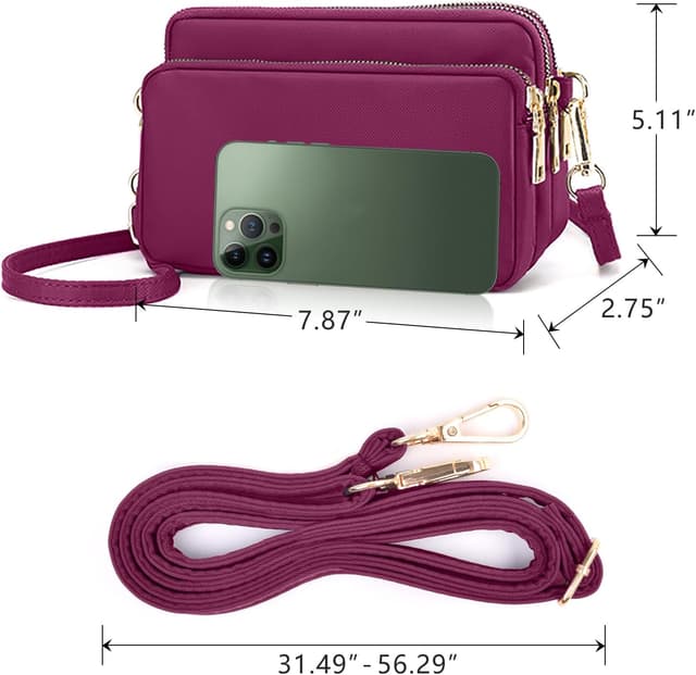 Detalle 2 de ModaZeal Small Crossbody Bag 20x6x13cm