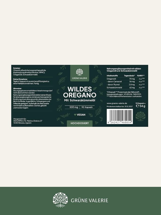Thumbnail 6 de Grüne Valerie Oregano Öl Kapseln 90 Stück