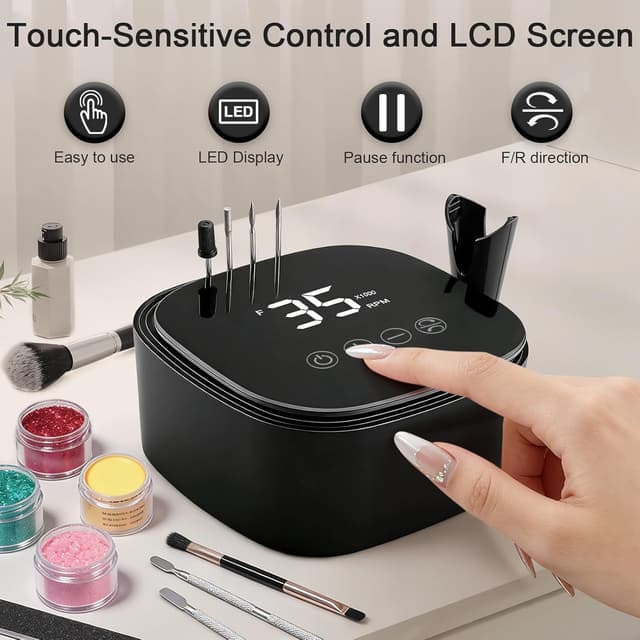 Thumbnail 3 de Enniewi Fresa per unghie professionale 35.000 RPM con display LED e controllo touch