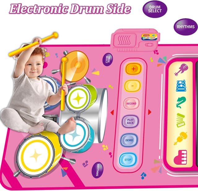 Detalle de 2 in 1 Music Mat for 1–5 Year Old Girls