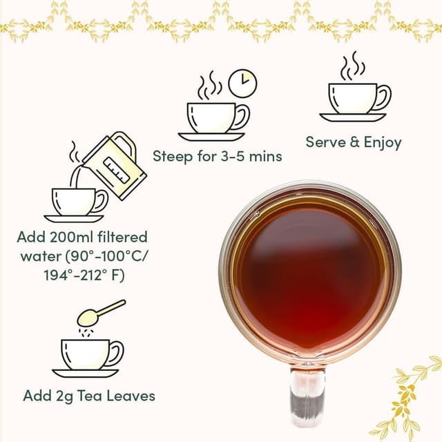 Detalle de VAHDAM GLOW Tee-Geschenkset mit 6 Tees in der Geschenkbox