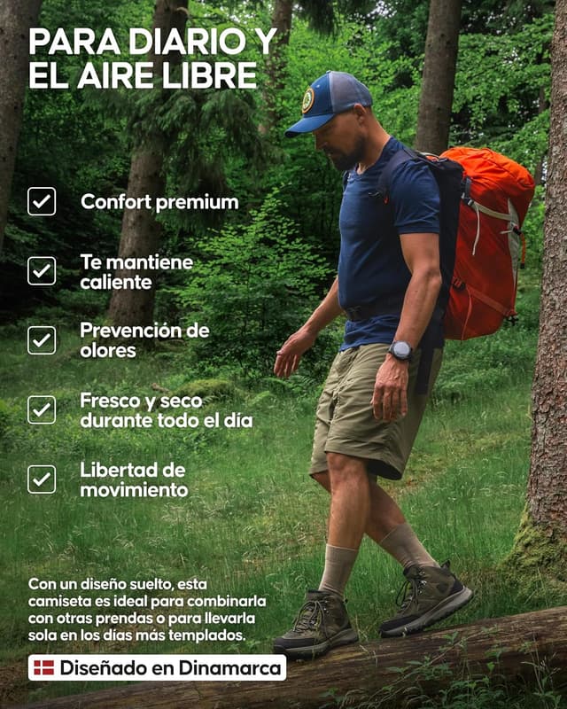 Thumbnail 2 de Danish Endurance Camiseta Merino Hombre