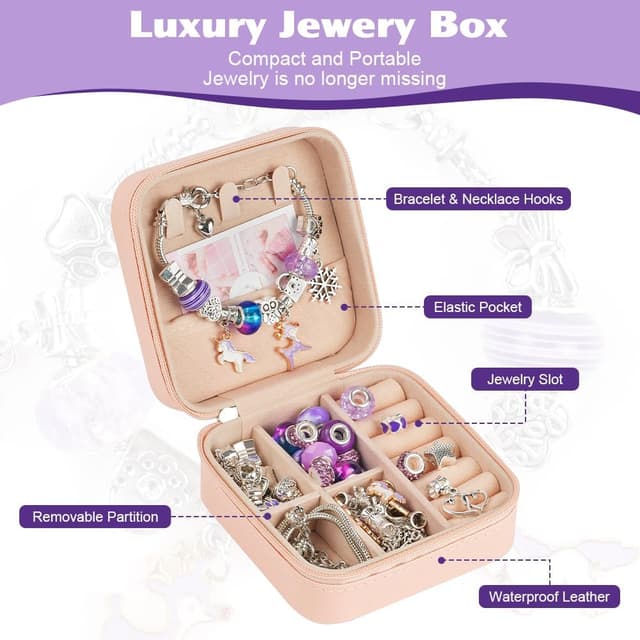 Detalle de AUAUY Giochi crea braccialetti DIY viola