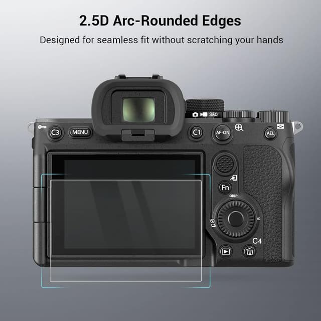 Detalle de SMALLRIG 3750B Displayschutzfolie aus gehärtetem Glas für Sony Alpha 7 IV/7C II/7CR/6700/ZV-E1/FX2 (4 Stück)