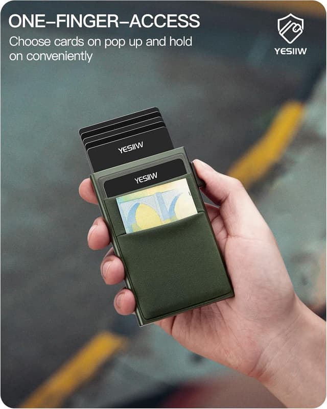 Detalle 2 de YESIIW Minimalistische Brieftasche 10 cm