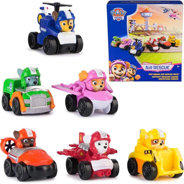 Imagen de Paw Patrol Air Rescue 6-Piece Pup Squad Racers en OfertitasTOP