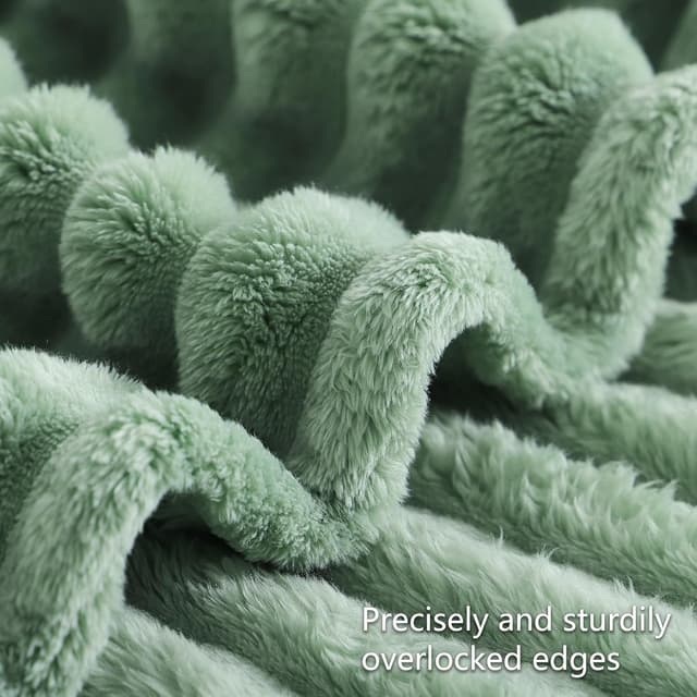 Detalle 1 de RUIKASI Kuscheldecke flauschig in Grün, 150x200 cm (Fleece-/Sofa- & Couchdecke)