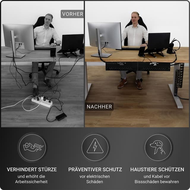 Thumbnail 5 de Kabelführung Schreibtisch Kabelkanal