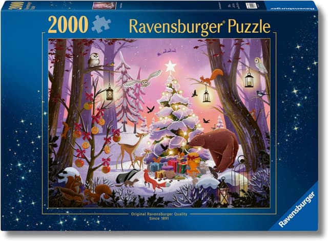 Detalle de Ravensburger Puzzle Christmas in Woods 2000 pezzi 🧩