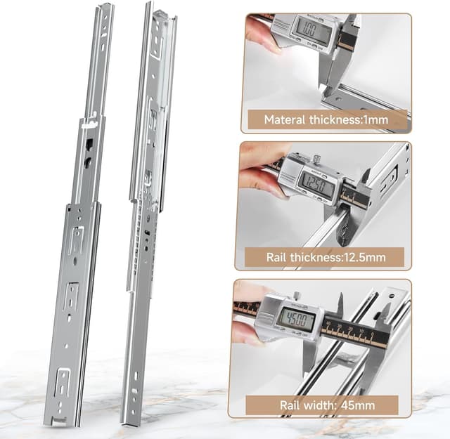 Thumbnail 5 de Aolisheng Edelstahl Schubladenschienen 350 mm