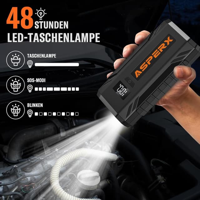 Thumbnail 4 de ASPERX Starthilfe Powerbank 3000A Jump Starter
