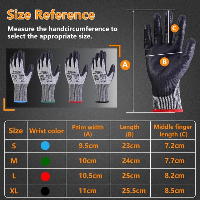 Thumbnail 4 de AovYoo Guanti da Lavoro Antitaglio Classe 5