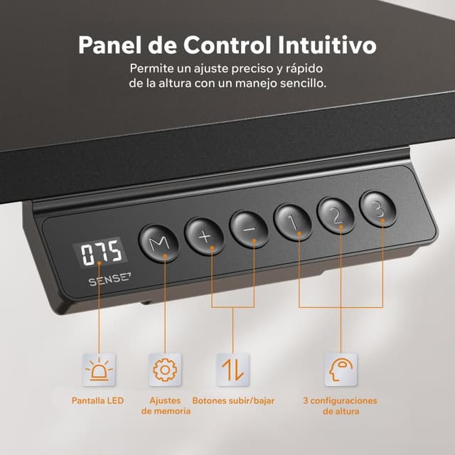 Detalle 2 de sense7 NOJO Escritorio regulable 120x60