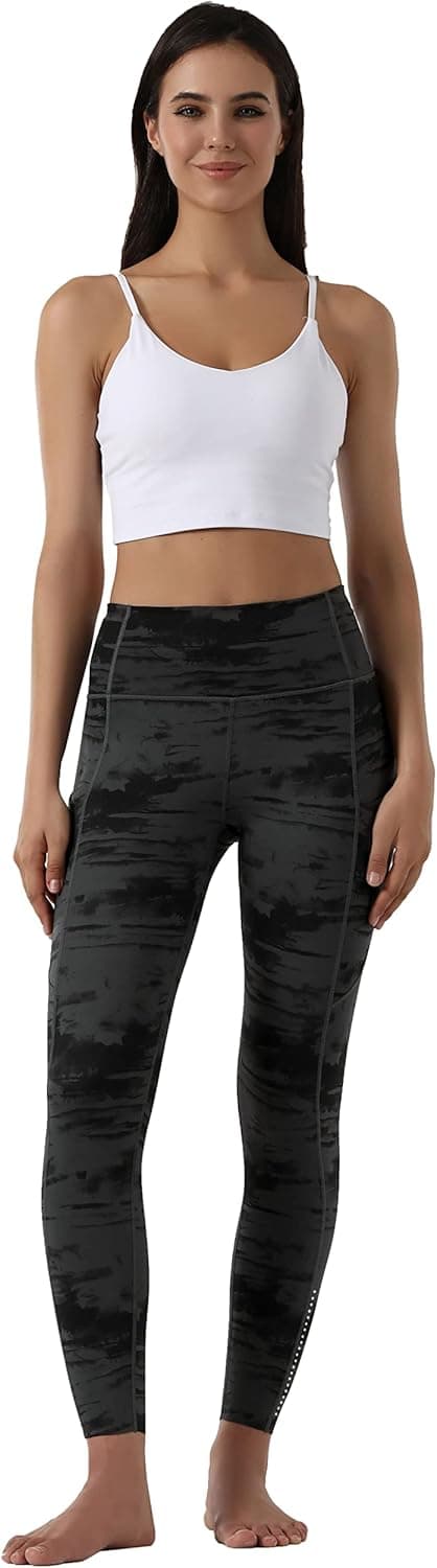 Detalle de OVRUNS women’s high-waist yoga leggings with pockets (tummy control)