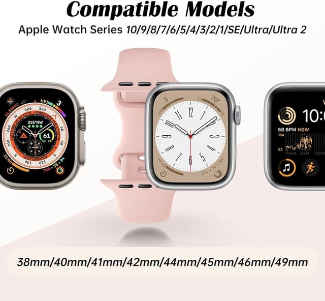 Detalle de Yoohoo 5 Pack Silicone Apple Watch straps 38–49mm