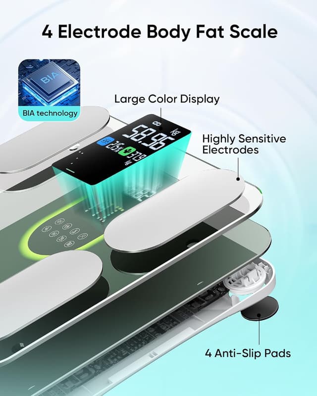 Detalle de Körperfettwaage Smart Waage 4-Elektroden BIA
