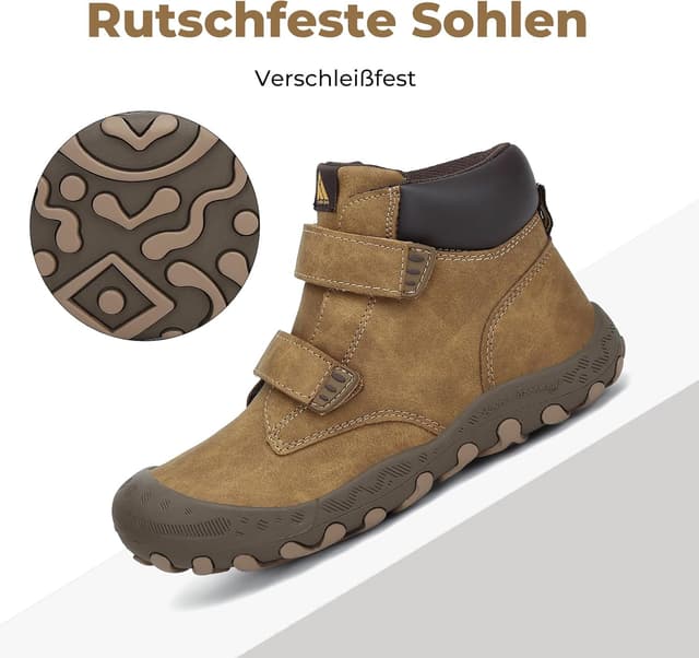 Detalle 2 de Mishansha Kinder Wanderschuhe & Trekkingstiefel – leicht, wasserabweisend und mit Schnellverschluss