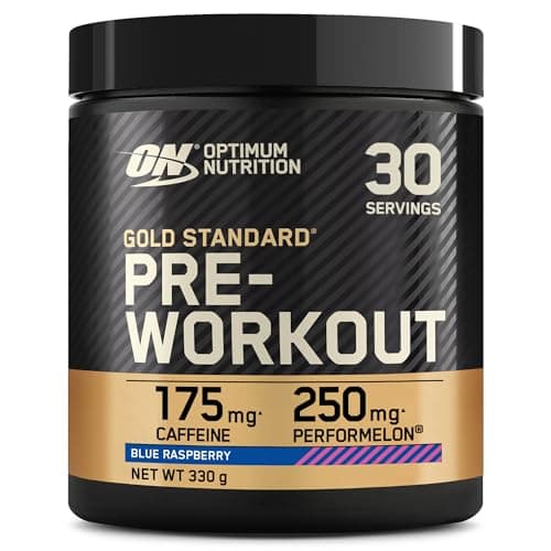 Detalle de Optimum Nutrition Gold Standard Pre-Entreno en polvo (frambuesa azul) 330 g, 30 servicios