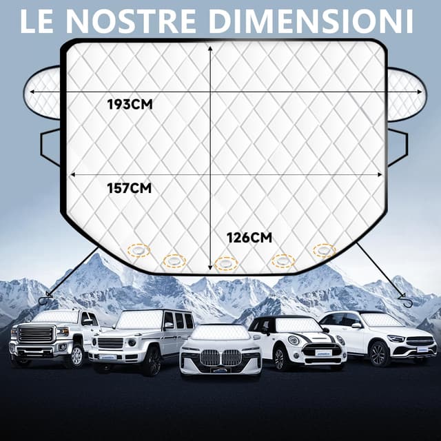 Thumbnail 5 de Autreykorn Copri parabrezza per ghiaccio con 5 magneti