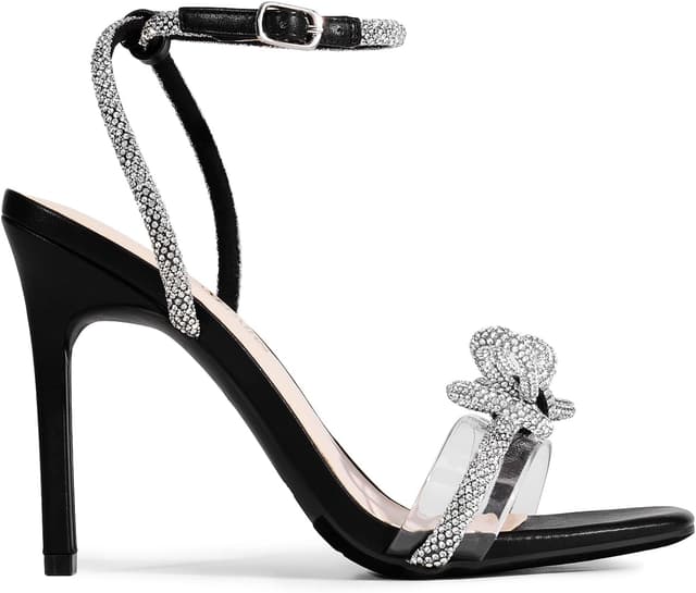 Thumbnail 4 de DREAM PAIRS Double Bowknots Crystal Sandals 3.94" 🎀