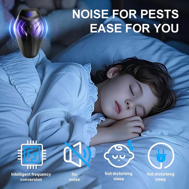 Thumbnail 6 de Ultrasonic Pest Repeller 6‑pc Black