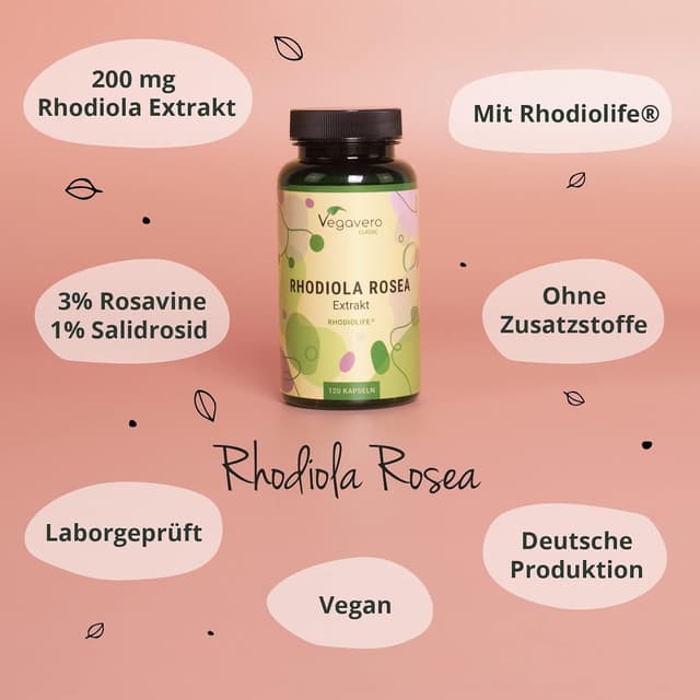 Thumbnail 2 de Vegavero Rhodiola Rosea Kapseln 200 mg