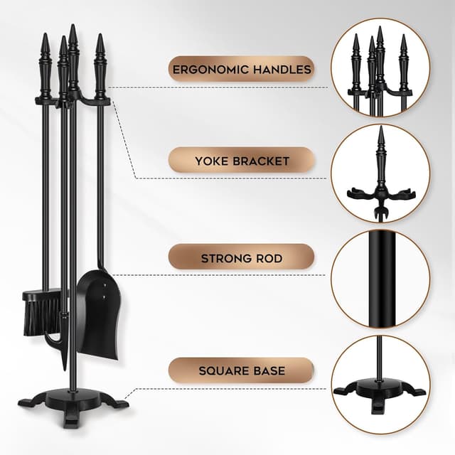 Thumbnail 3 de FEED GARDEN Fireplace Tools Set 31 Inch