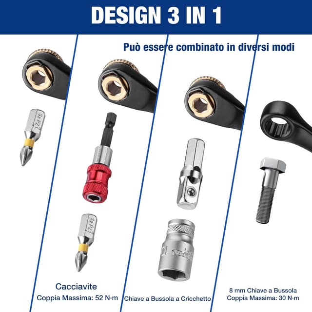 Thumbnail 4 de WORKPRO 34 Pezzi Mini Set Chiavi a Bussola 1/4