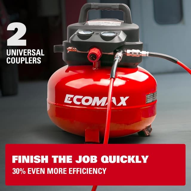 Thumbnail 5 de ECOMAX 6-Gallon Pancake Air Compressor 175 PSI