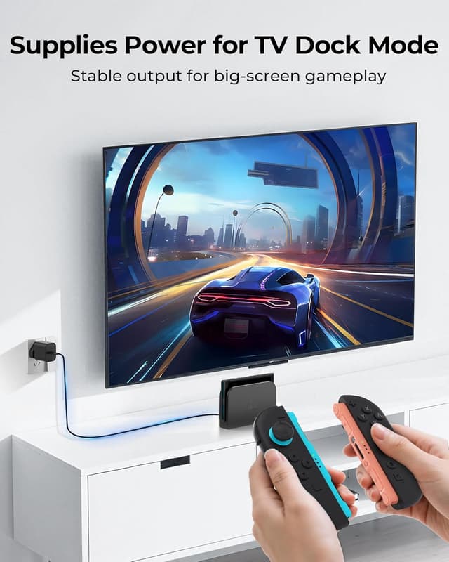 Detalle de Antank Switch 2 60W AC Adapter (USB‑C) fast charger replacement for Nintendo Switch 2 and dock