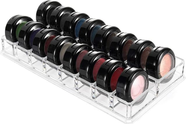 Detalle de Luxspire acrylic eyeshadow organiser 16 slots