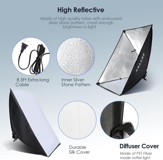Thumbnail 4 de Skytex Softbox Lighting Kit 20x28in 2-Pack